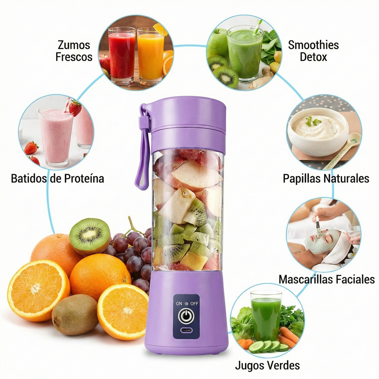 VITTORIA™ Blend | Licuadora Portátil de Alta Potencia (380ml)